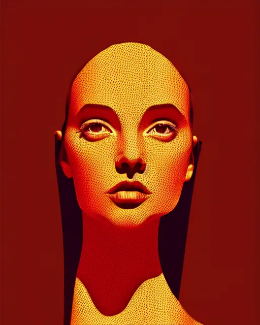 Prompt: girl artwork by victor vasarely, golden hour, illustration, highly detailed, simple, no jagged lines, smooth, artstation