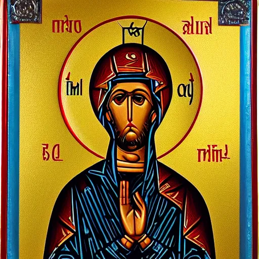 Image similar to funny religious icon