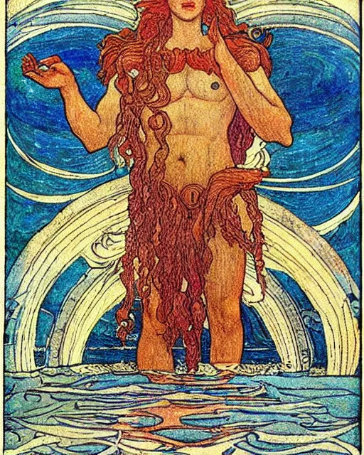 Prompt: neptune by ivan bilibin