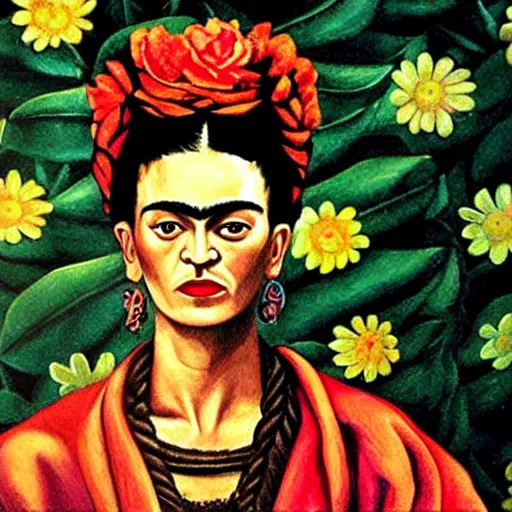 Image similar to frida kahlo painting of e. t. vivid