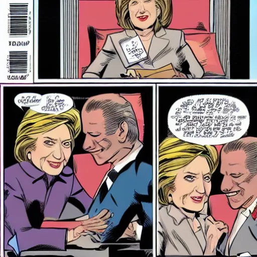 Image similar to Hillary Clinton in a Marvel Comic Book