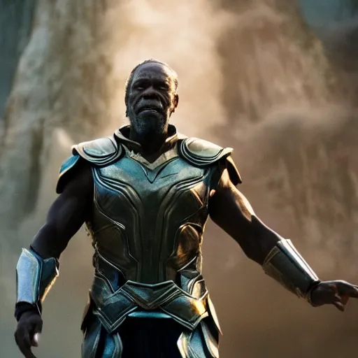 Prompt: film still of Danny Glover playing Heimdall in Thor, 4k