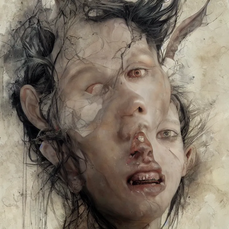 Image similar to angel, 3 d render, esao andrews, jenny saville, surrealism, dark art by james jean, greg rutkowski