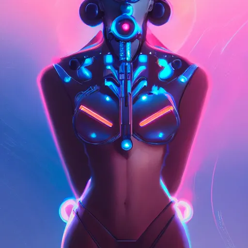 Image similar to symmetrical portrait of a beautiful cybernetic woman hal 9 0 0 0 by pete mohrbacher and guweiz and josan gonzalez, graphic novel, artstation, deviantart, pinterest, 4 k uhd image