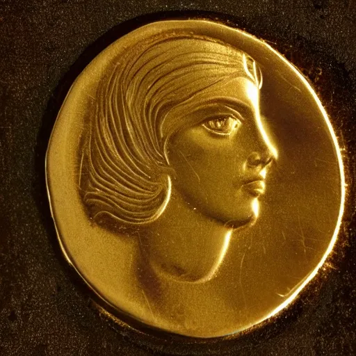 Image similar to 4 th century gold solidus coin of emma stone, today's featured photograph 4 k