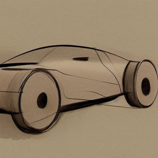 Image similar to apple\'s car to be released in 2027 as sketched by Leonardo davinci. Concept sketch. Full body image