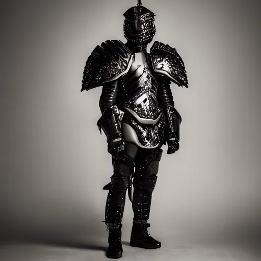 Image similar to a portrait of a beautiful young male wearing an alexander mcqueen armor made of dark matter, photographed by andrew thomas huang, artistic