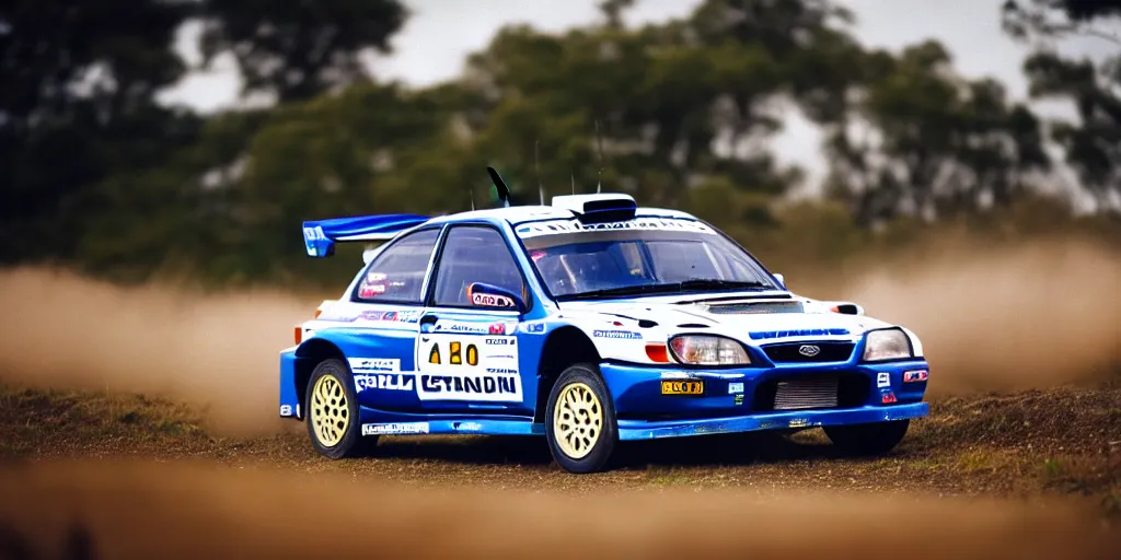 Prompt: 1999 subaru impreza, WRC, rally car, cinematic, 8k, depth of field, bokeh.
