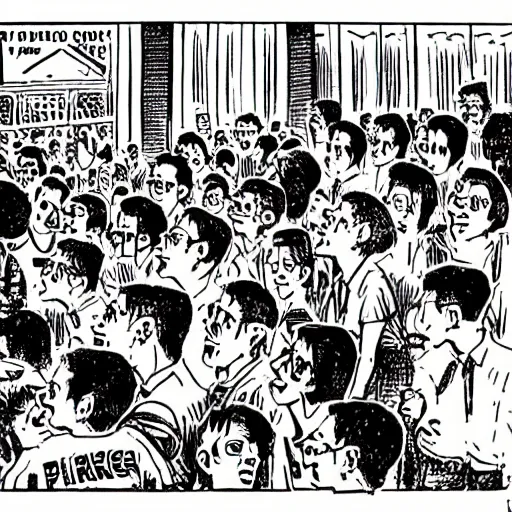 Image similar to robert crumb comic about pembroke pines flanagan high school students partying