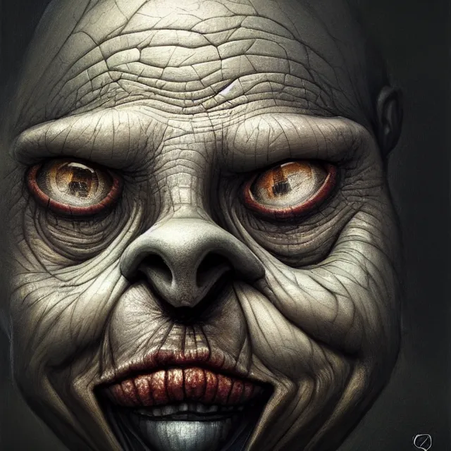 Image similar to gediminas pranckevicius | close up portrait of a the death in the sinister valley of despair, one mouth, one nose, two eyes, oil painting by tomasz jedruszek, cinematic lighting, pen and ink, intricate line, hd, 4 k, million of likes, trending on artstation