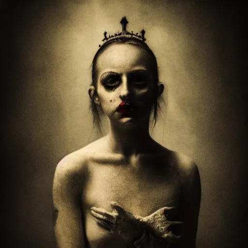 Image similar to dark ballerina, emil melmoth, portrait, concept art, deviantart, dark, 3 5 mm, chiaroscuro, surrealist, victorian, mist, dark