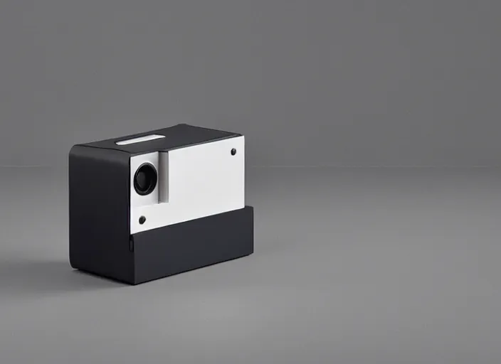 Image similar to camera designed by Dieter Rams, Naoto Fukasawa, minimalism, front view