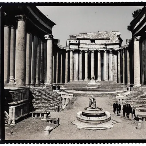 Prompt: Roman Empire, photograph, 1970s Rome, modern Roman Empire, alternate history, Polaroid