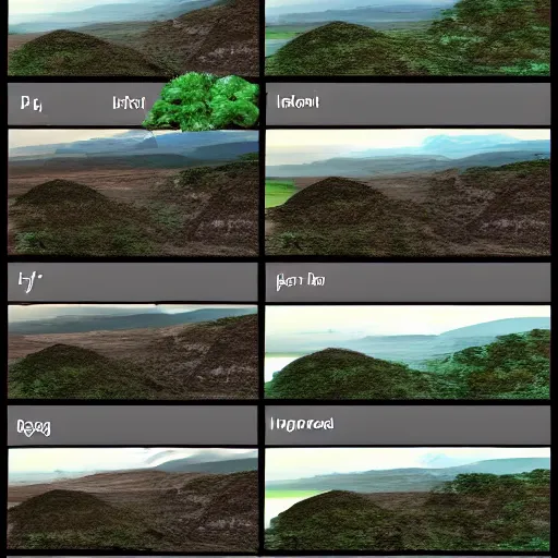 Image similar to beautiful landscape, now a bunch of nonsense to see what the model does, no idea what happens when I do this, the plan is to slightly change some of these words to see at what point the composition changes dramatically