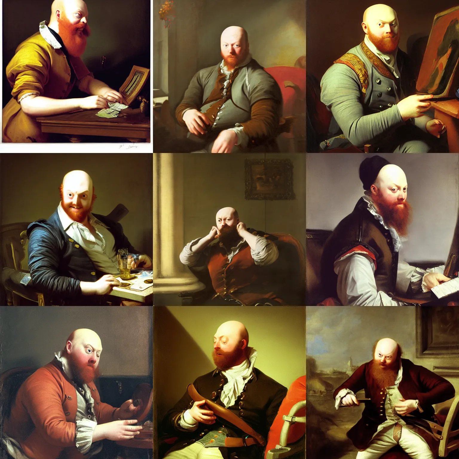 Prompt: playful portrait of angriestpat playing a videogame by joseph ducreux