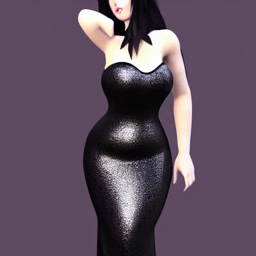 Prompt: curvy feminine hot goth cutie in a sublime elegant polished sequined black-silver latex neck-high or tube-top floor length gown, thin waist, cgsociety, photorealistic, comfy ambience, idealistic, 16k, smooth, sharp focus, trending on ArtStation, volumetric lighting