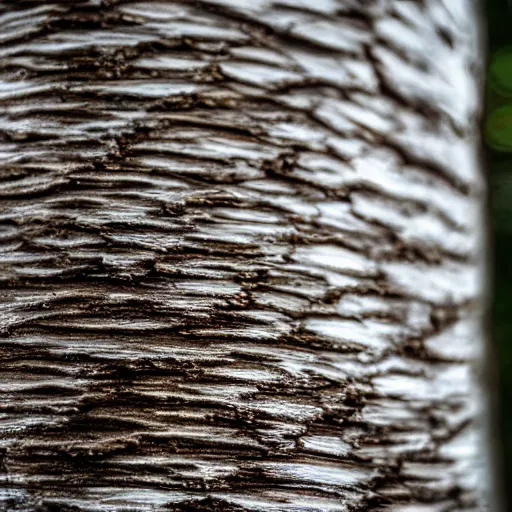 Prompt: birch tree wood metallic fluid close up painful by Lars Lerin