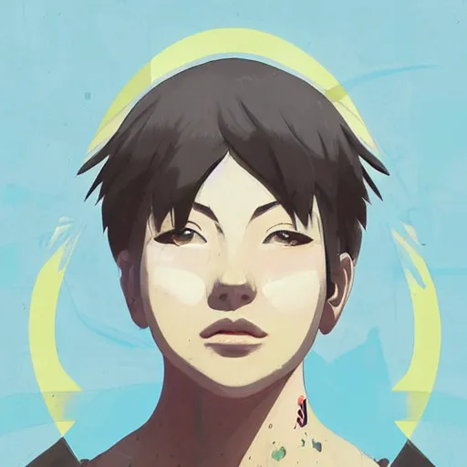 Prompt: Makoto from Street fighter 4 profile picture by Sachin Teng, asymmetrical, Organic Painting , Matte Painting, Powerful, geometric shapes, hard edges, graffiti, street art:2 by Sachin Teng:4