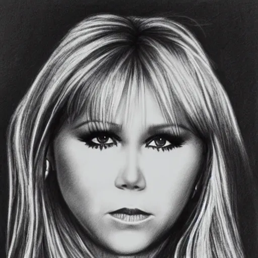 Image similar to samantha fox pencil drawing