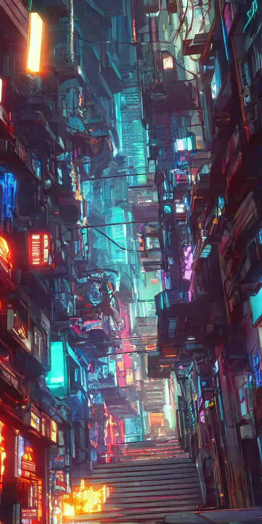 Prompt: cyberpunk alley drawn by jack kirby, 8 k, raytracing, unreal engine 5,