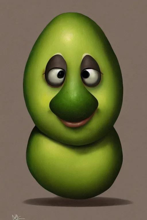 Image similar to mr potato head is an avocado, artgem, digital painting, color painting, hyperrealistic, concept art, oil painting, masterpiece, concept art, trending on deviantart, realistic and detailed face, highly detailed, high quality, 8 k, soft lighting, fancy colors, fantasy, cinematic, high coherence