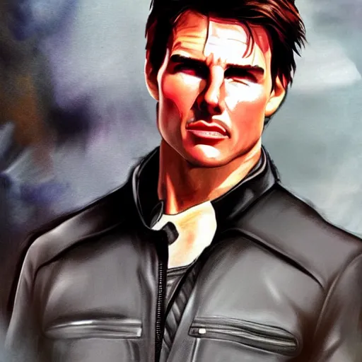 Image similar to Tom Cruise GTA artwork