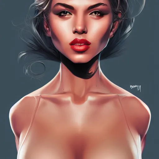 Prompt: a stunning medium shot portrait of a beautiful woman by marvel comics, digital art, trending on artstation