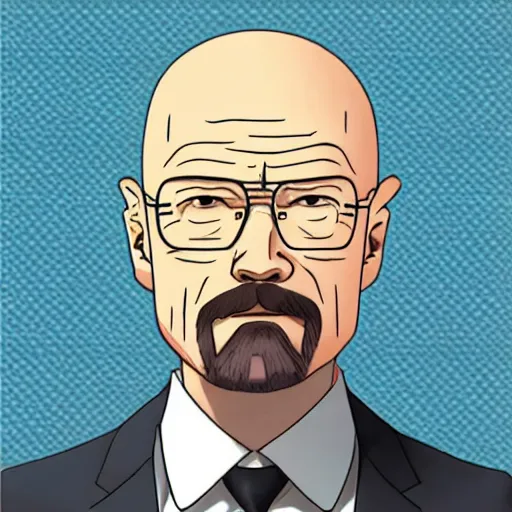 Image similar to walter white as a anime character