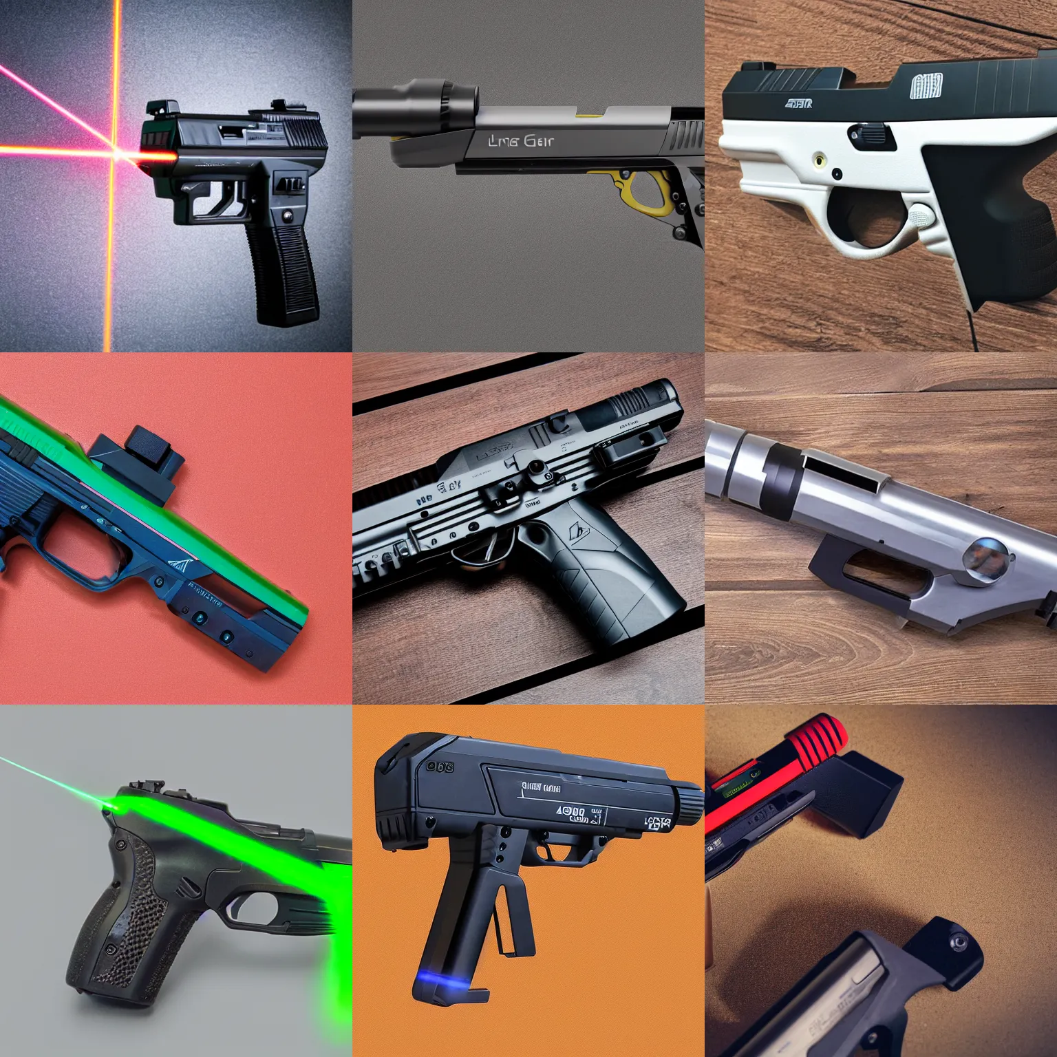 Prompt: product photo of a laser gun