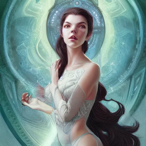 Prompt: Adult Anya Taylor-Joy, intricate, elegant, highly detailed, centered, digital painting, artstation, concept art, smooth, sharp focus, illustration, art by artgerm and donato giancola and Joseph Christian Leyendecker, Ross Tran, WLOP