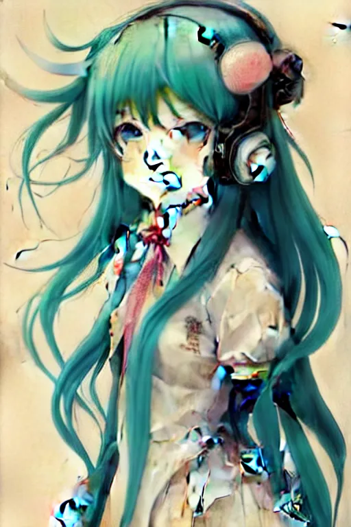 Prompt: ( ( ( ( ( real girl hatsune miku. muted colors. ) ) ) ) ) by jean - baptiste monge!!!!!!!!!!!!!!!!!!!!!!!!!!!