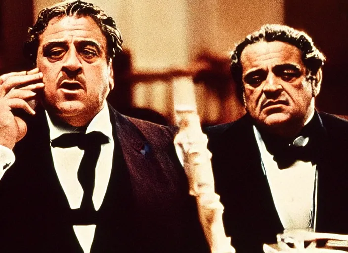 Image similar to film still of John Goodman!!!! as Vito Corleone in The Godfather 1972