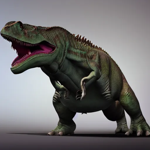 Image similar to trex in the style of triceratops 4 k