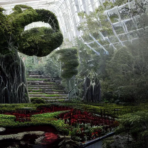 Image similar to garden of artificial immersion. herbert w. franke