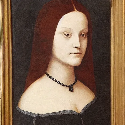 Image similar to portrait of a Kat Denning by Leonardo da Vinci