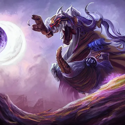 Image similar to moonlight striking attack, hearthstone art style, epic fantasy style art, fantasy epic digital art, epic fantasy card game art