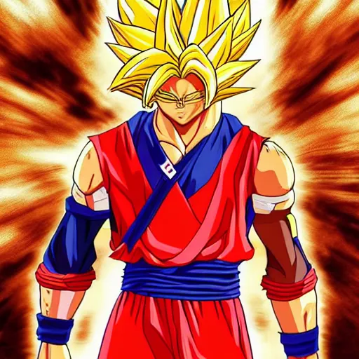 Image similar to Lebron James Lebron James Lebron James Lebron James Lebron James cosplay as Super saiyan Goku, detailed digital art, colourful masterpiece beautiful beautiful beautiful