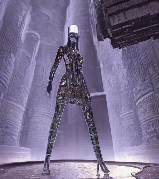 Image similar to selfie of tarkovsky greatest scene, hologram of the ancient destroyed majestic tower of babylon, a woman in futuristic cyber clothing, transparent puffer jacket, hyperealistic, blockchain, cyber world, ambient lighting, concept art, intricate, hyperdetailed, smooth, dynamic volumetric lighting, ocatane render, ray trace, cinematic, high quality, cgsociety