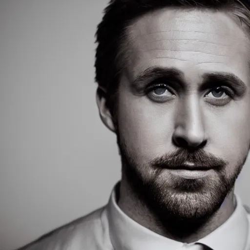 Image similar to Portrait photo of ryan gosling, color, studio lighting