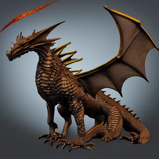 Prompt: “fire breathing dragon made from clay, detailed, unreal engine”