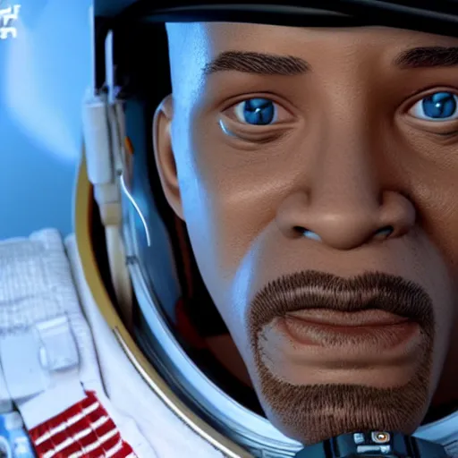 Image similar to will smith as a astronaut, claymation, 8 k, hyperdetalied, cgsociety,