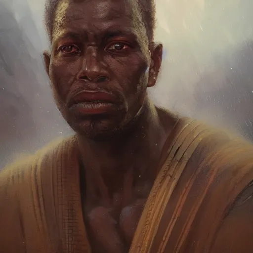 Image similar to A portrait of an african man, star wars art, art by greg rutkowski, matte painting, trending on artstation