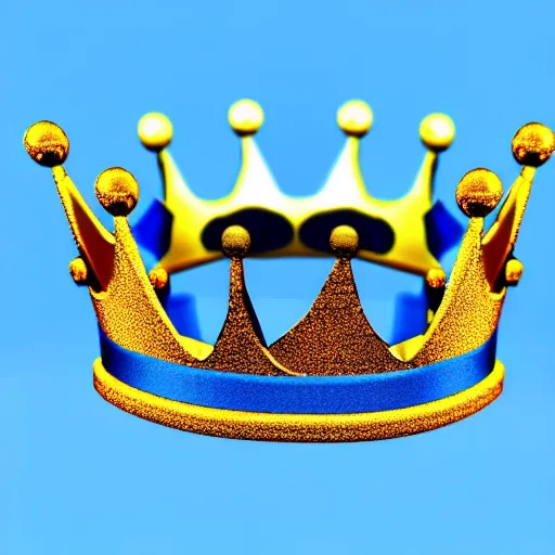 Prompt: blue toy crown , 4k , HD