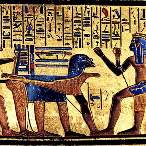 Prompt: ancient Egyptian hieroglyphs depicting a F-15