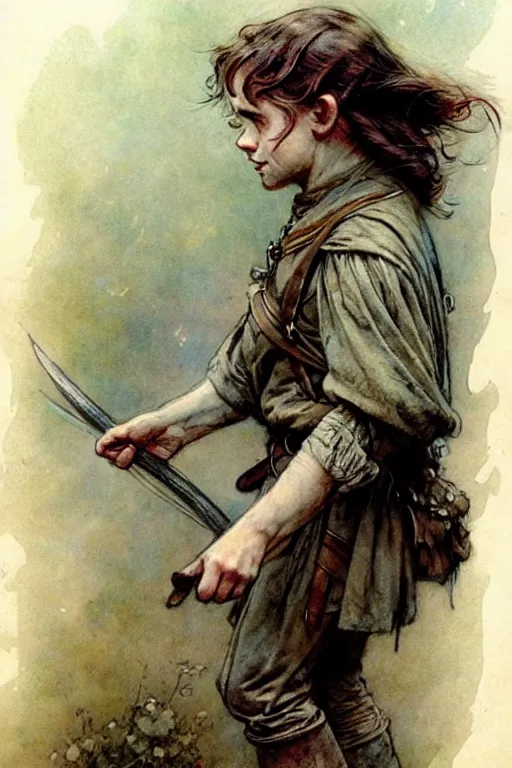 Image similar to (((((1950s lord of the rings . muted colors.))))) by Jean-Baptiste Monge !!!!!!!!!!!!!!!!!!!!!!!!!!!