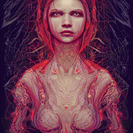 Prompt: the portrait of an incredibly beautiful woman made of onions and cherries, an ultrafine detailed illustration by james jean, final fantasy, intricate linework, bright colors, behance contest winner, vanitas, angular, altermodern, unreal engine 5 highly rendered, global illumination, radiant light, detailed and intricate environment