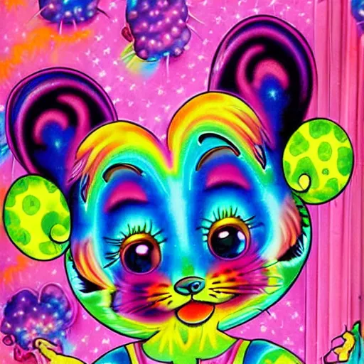 Image similar to Lisa Frank collaboration with Mark Ryden