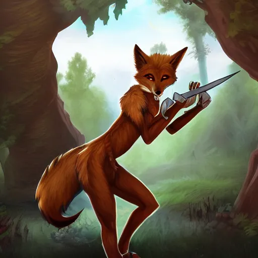 Prompt: award-winning extremely detailed FurAffinity fantasy art of a handsome cute male anthro anthro warrior fox with a long tail, 4k, trending on FurAffinity