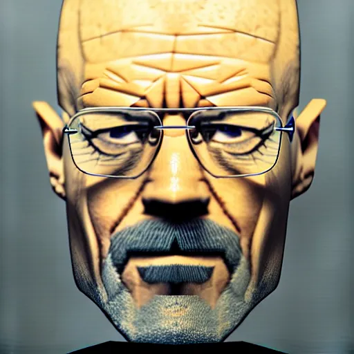 Prompt: glass of water that looks like walter white, trending on artstation