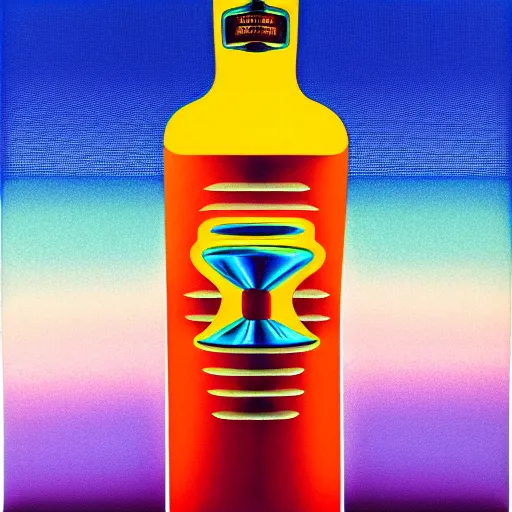 Prompt: whiskey bottle by shusei nagaoka, kaws, david rudnick, airbrush on canvas, pastell colours, cell shaded, 8 k